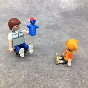 Playmobil Puppet, Child, Man & Stool